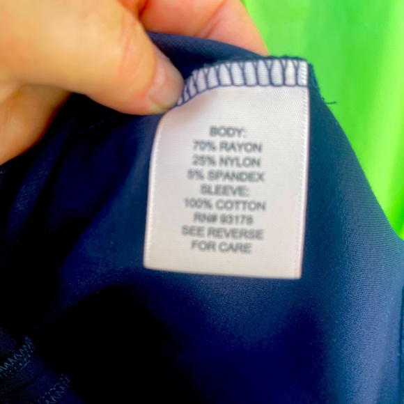 Philosophy NWT Dress navy blue with crochet sleeves size S - Picture 5 of 13